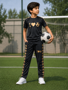Football Lover Black Both Boya&Girls Premium Tracksuits