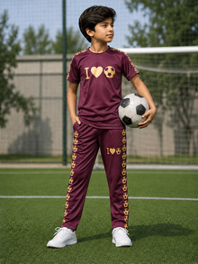 Football Lover Mehroon Both Boya&Girls Premium Tracksuits