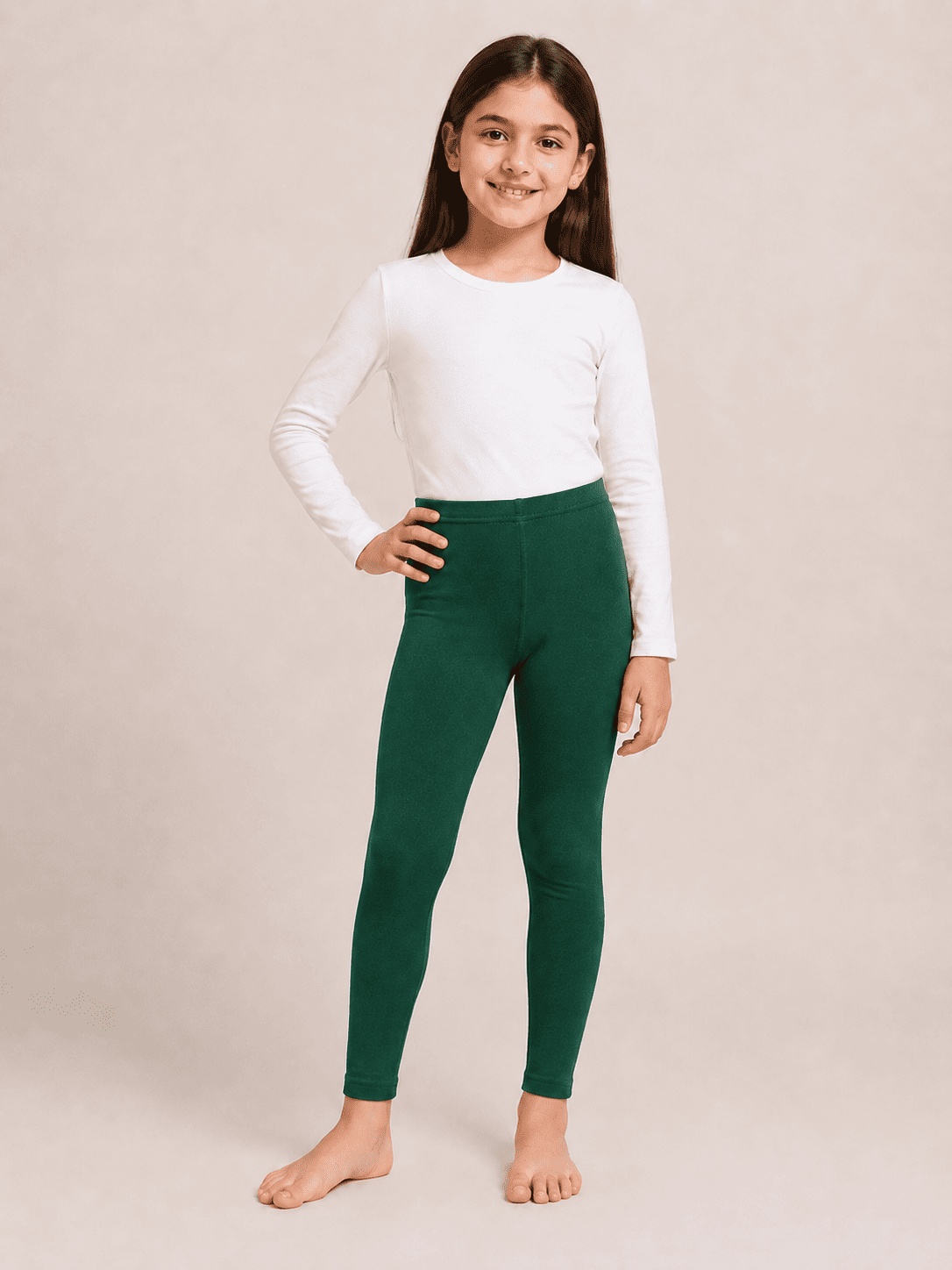 Green Color Family (1-12 Years Girls Tights)