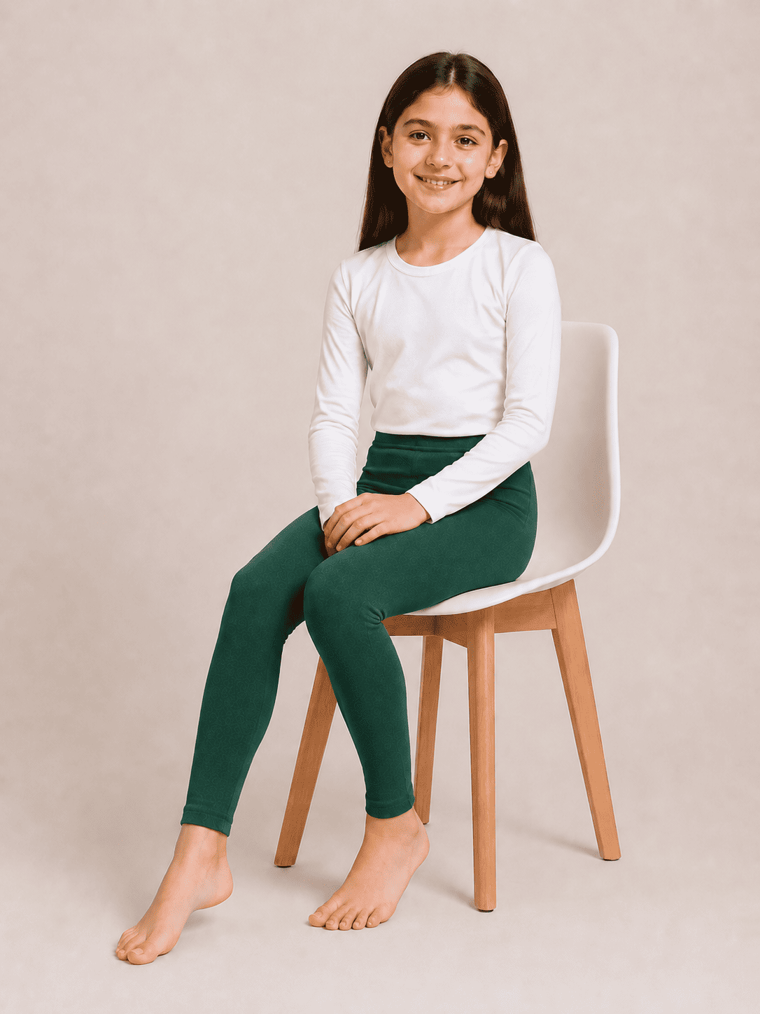 Green Color Family (1-12 Years Girls Tights)