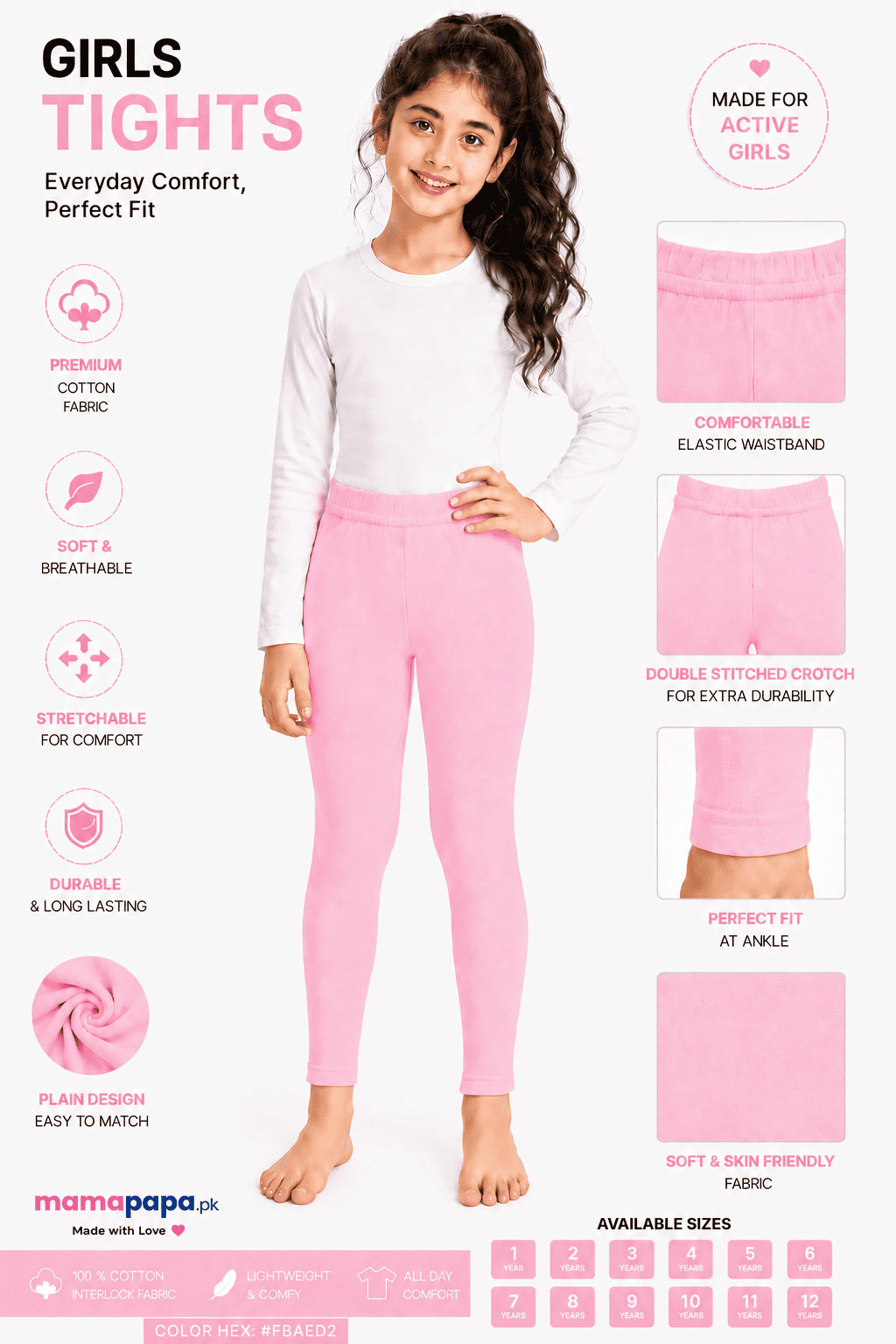 Girls Premium Tights (1-12 Years )