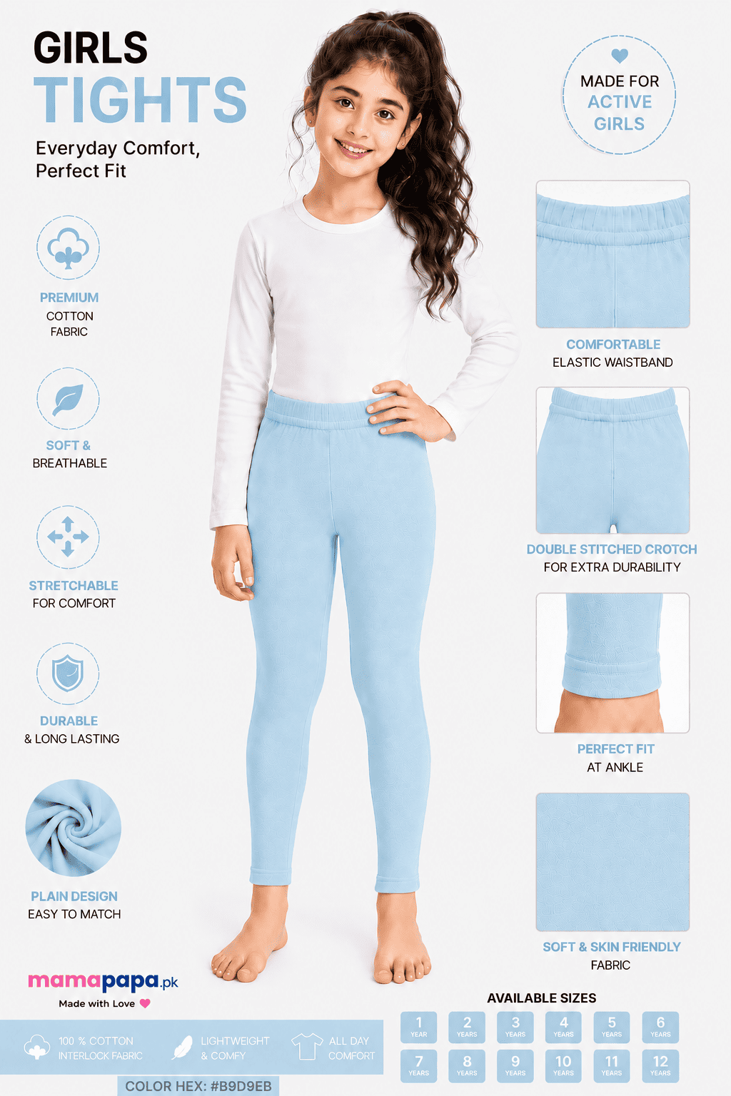 Girls Premium Tights (1-12 Years )