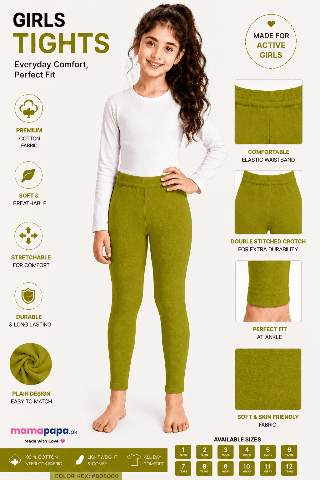 Girls Premium Tights (1-12 Years )