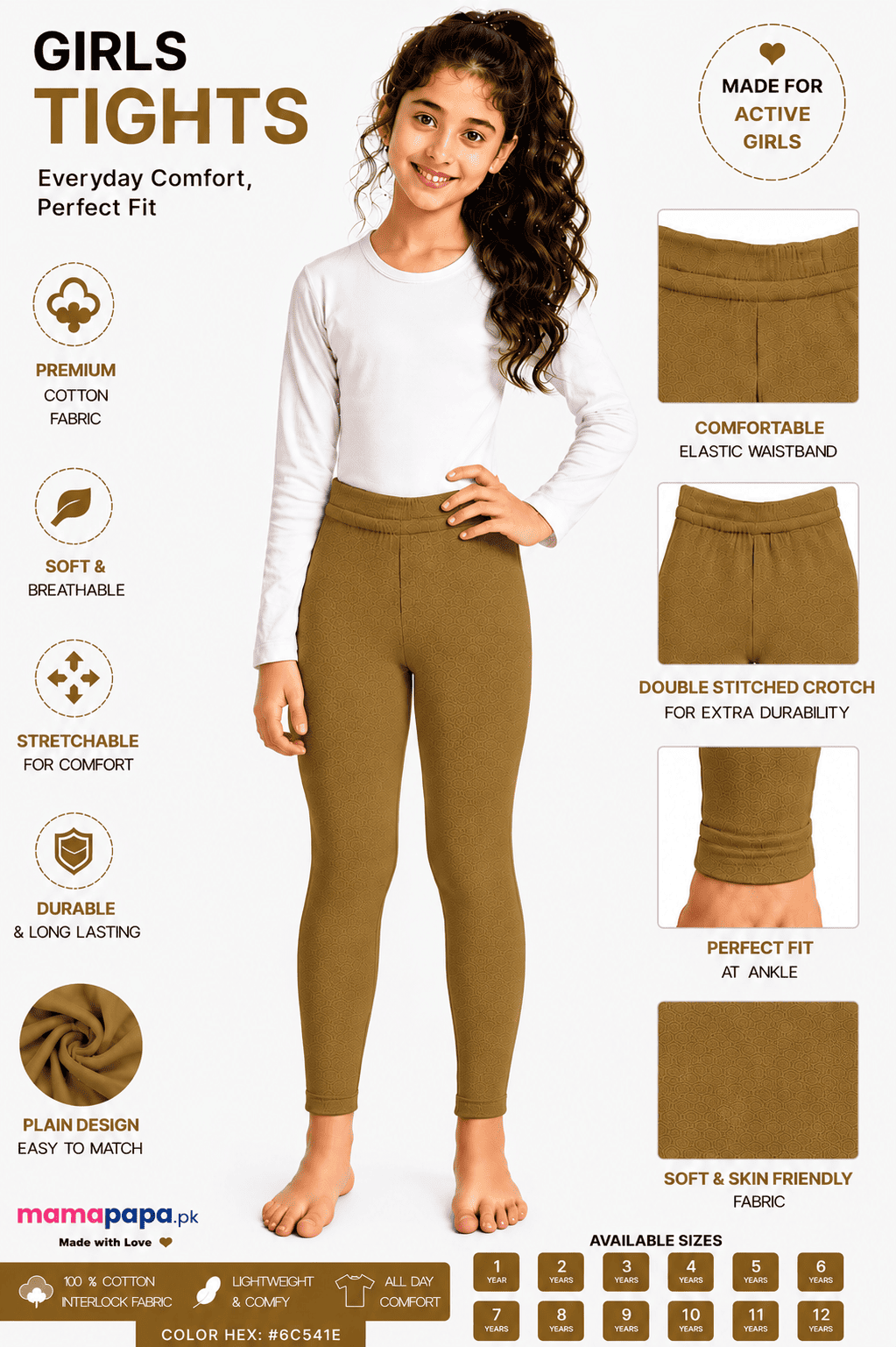 Girls Premium Tights (1-12 Years )