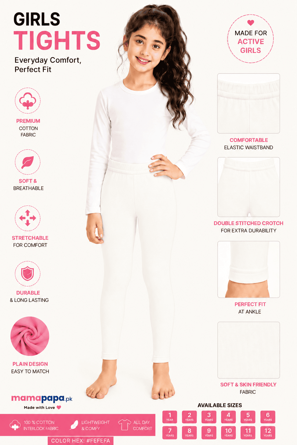 Girls Premium Tights (1-12 Years )