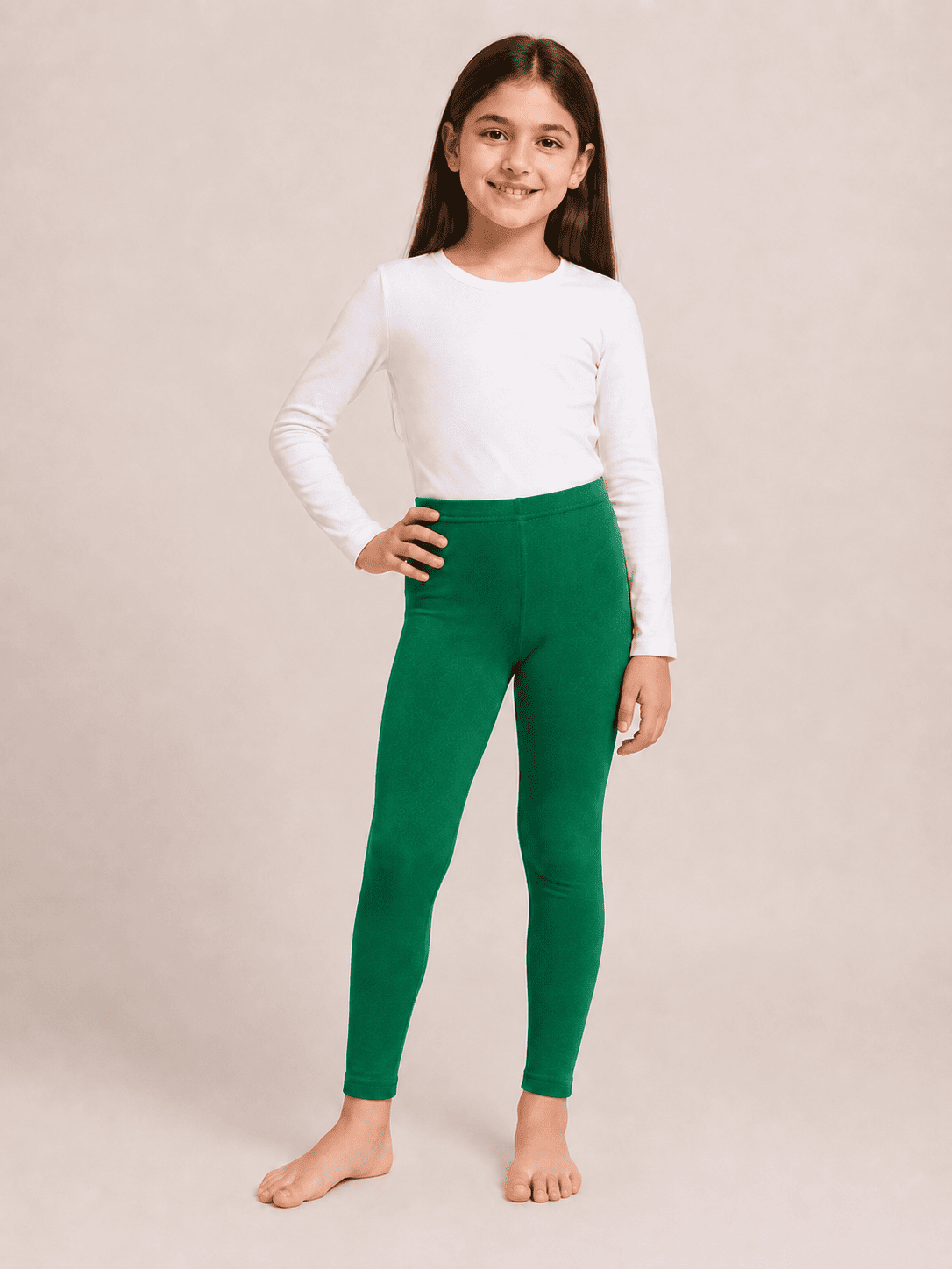 Green Color Family (1-12 Years Girls Tights)