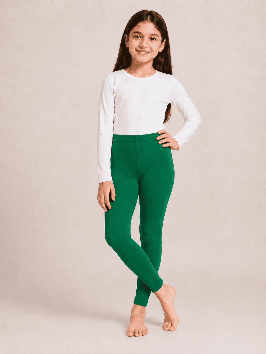 Green Color Family (1-12 Years Girls Tights)