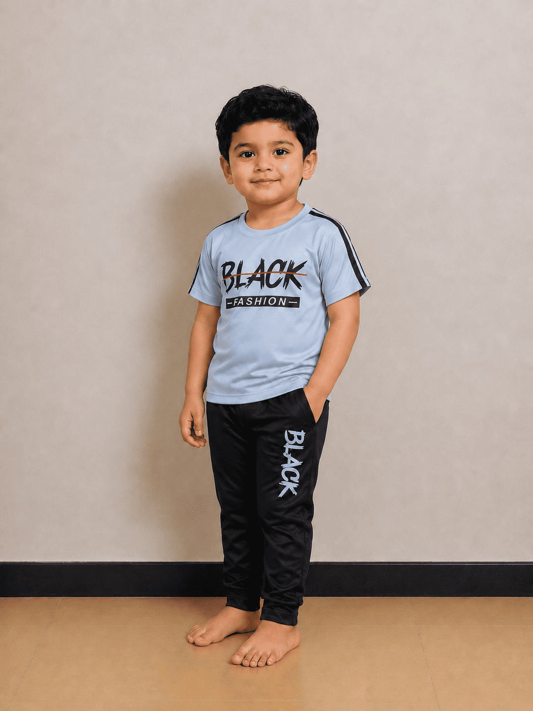 Boys Premium Grey&Black Tracksuits