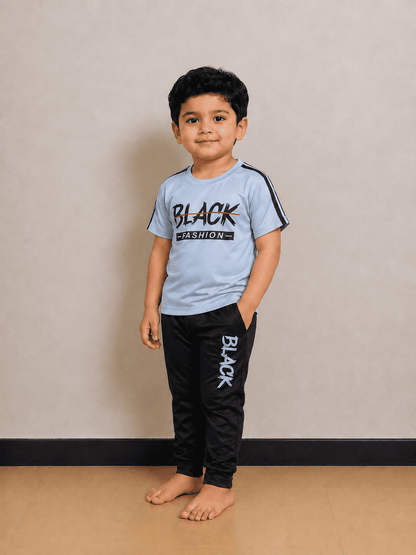 Boys Premium Grey&Black Tracksuits