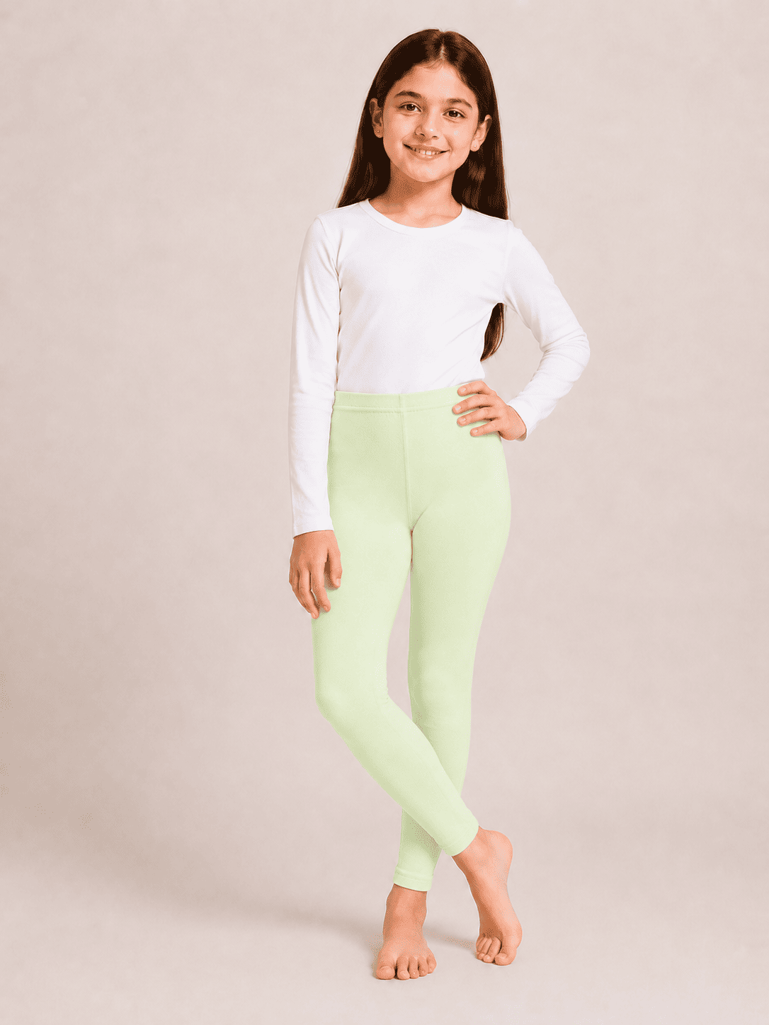 Green Color Family (1-12 Years Girls Tights)