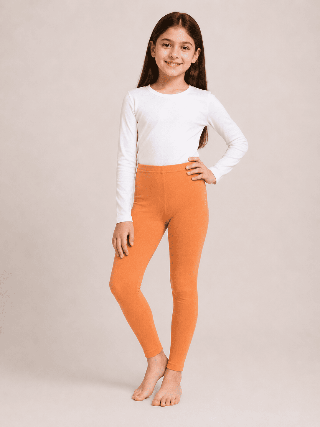 Orange Color Family (1-12 Years Girls Tights)