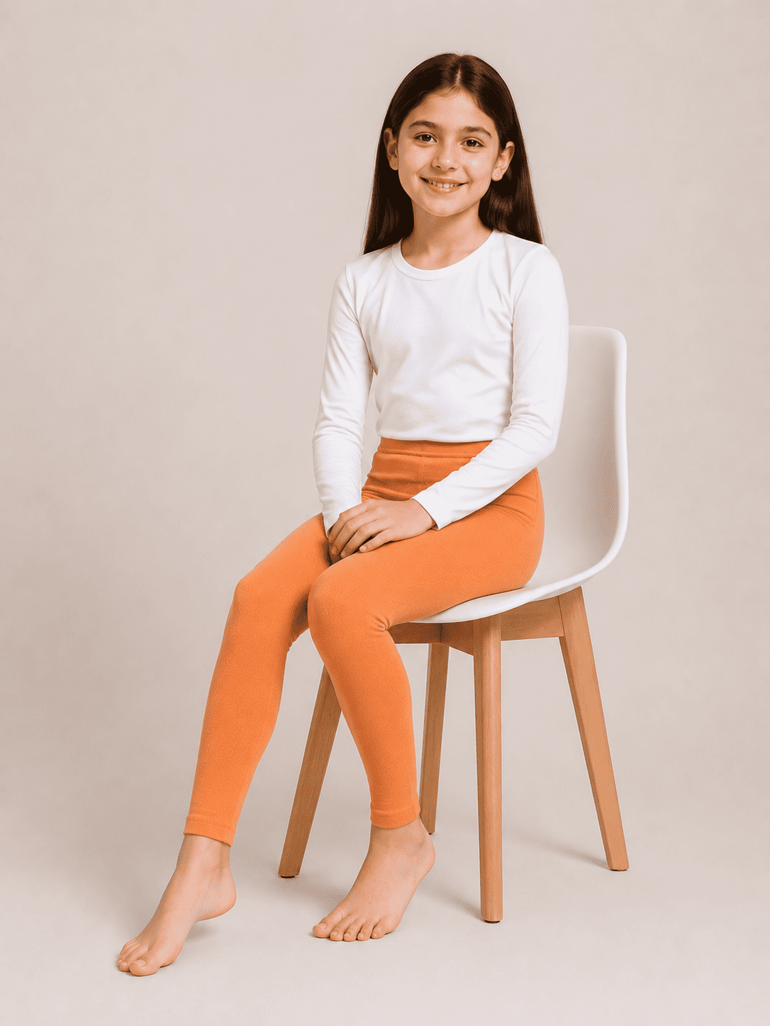 Orange Color Family (1-12 Years Girls Tights)