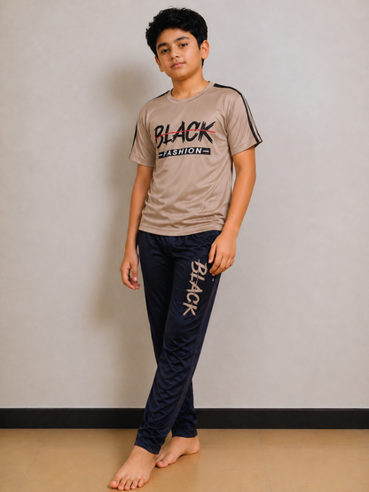 Boys Premium Skin&Black Tracksuits