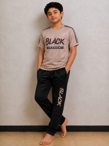 Boys Premium Skin&Black Tracksuits