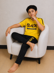 Boys Premium Yellow&Black Tracksuits